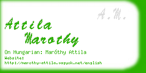attila marothy business card