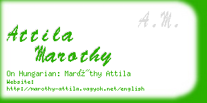 attila marothy business card